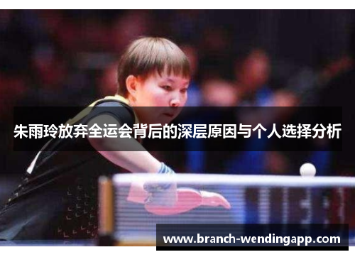 朱雨玲放弃全运会背后的深层原因与个人选择分析