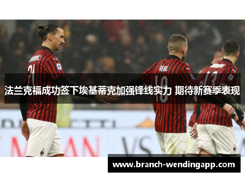 法兰克福成功签下埃基蒂克加强锋线实力 期待新赛季表现